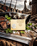 Viking Ice handmade peppermint and birch bar soap with sea salt, view 7