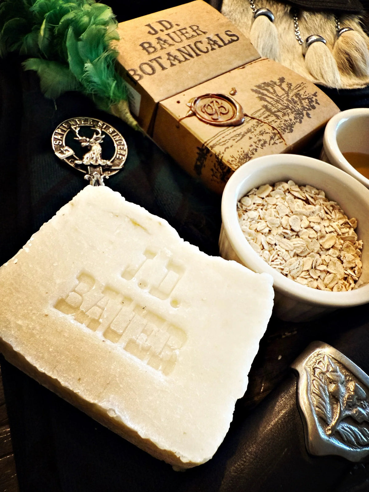 Lavender Loch lavender, pine and oatmeal bar soap, view 2