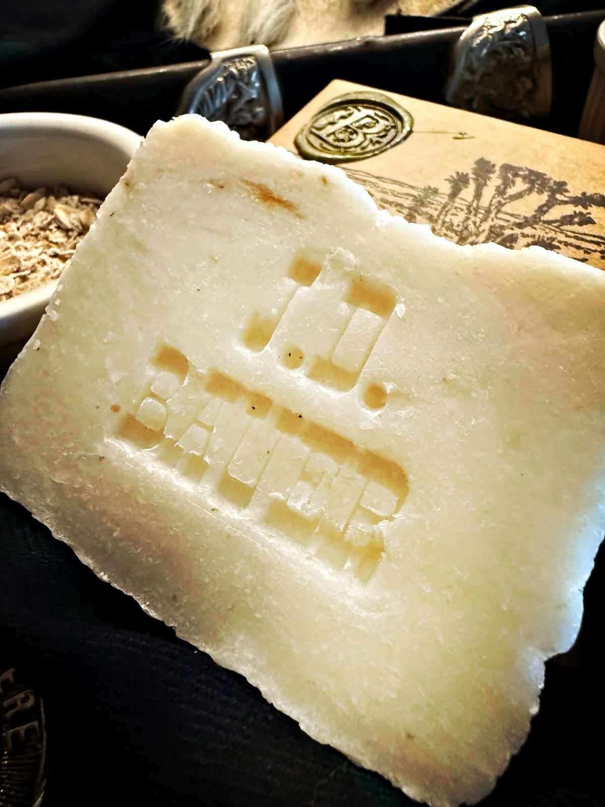 Lavender Loch lavender, pine and oatmeal bar soap, view 4