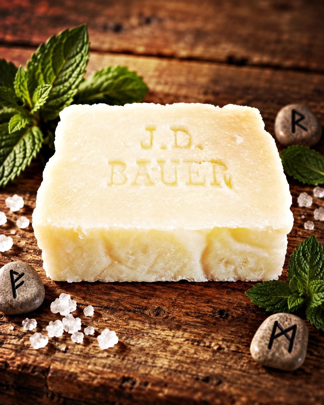 Viking Ice handmade peppermint and birch bar soap with sea salt, view 6
