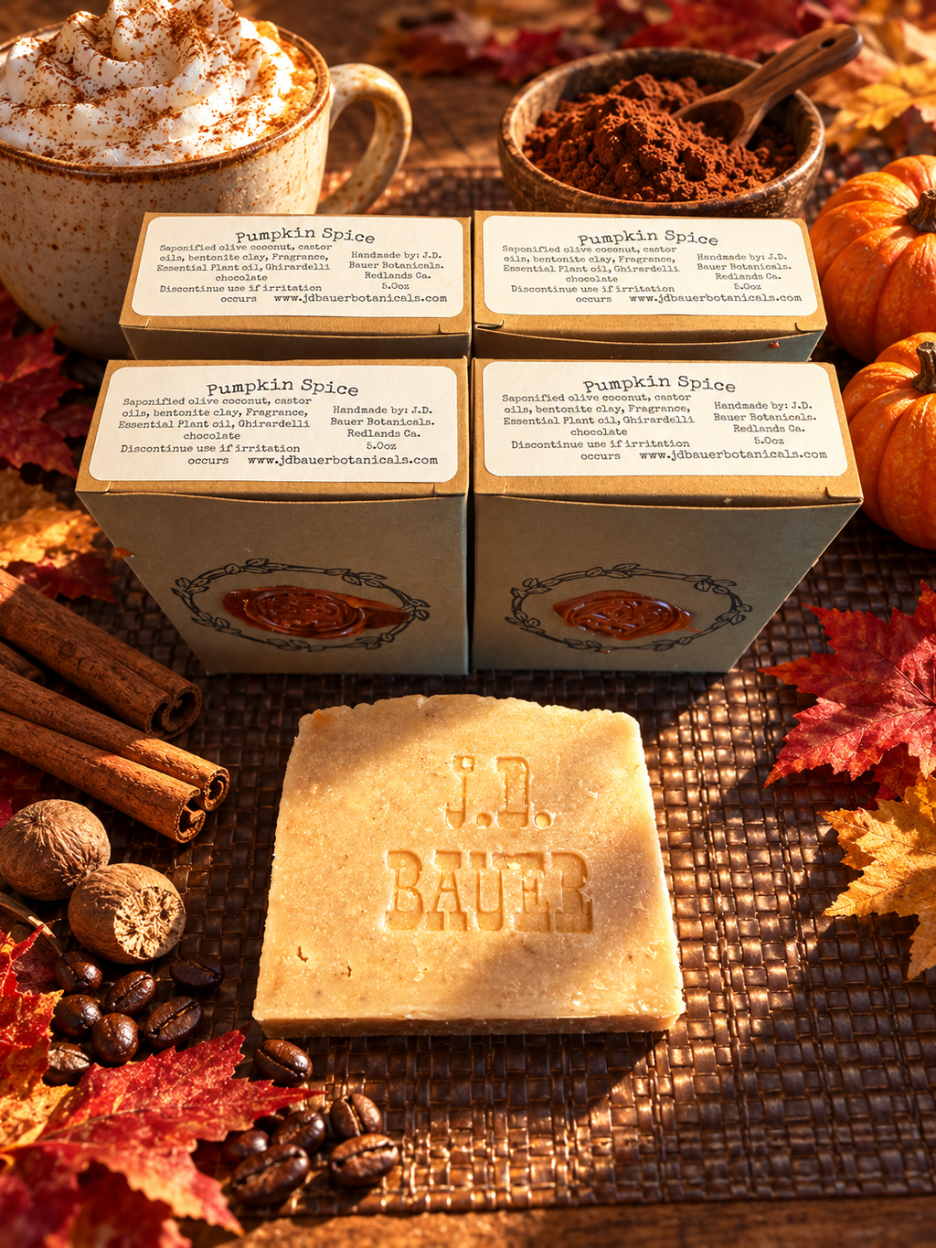 Pumpkin Spice Soap - *Limited Time* with real Ghirardelli cocoa powder