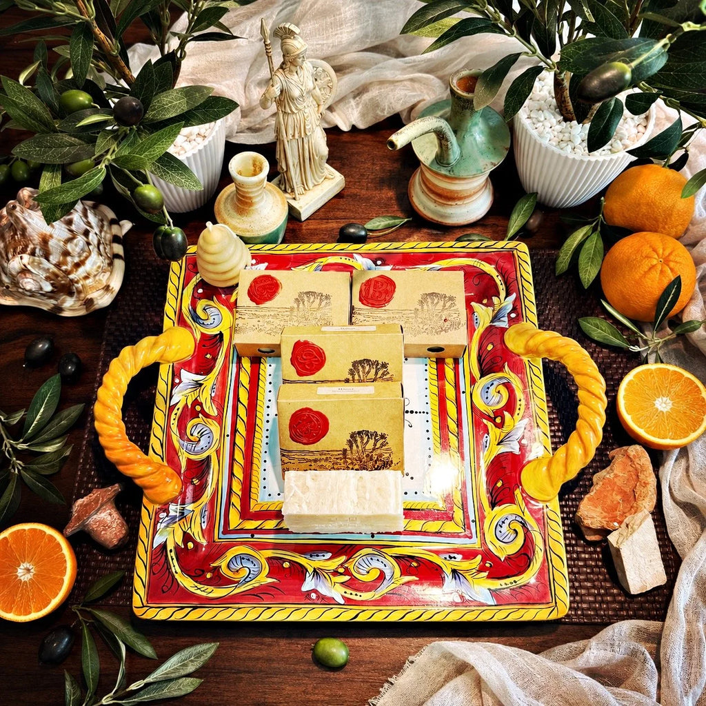Athena tea tree and turmeric handmade bar soap, view 2