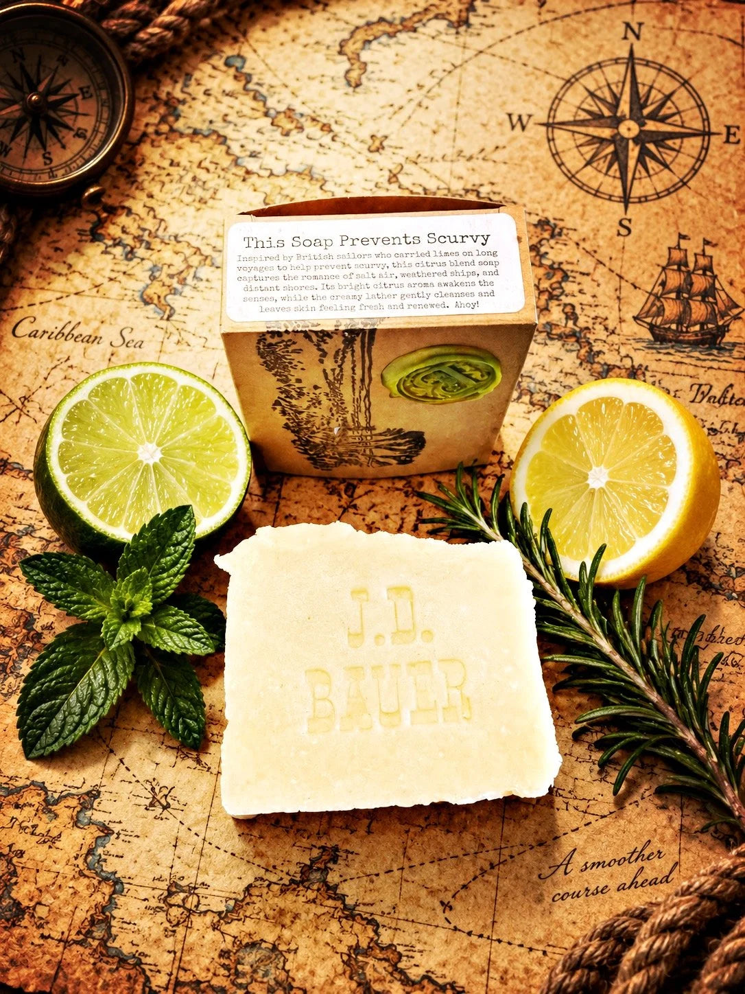 Blimey That's Limey lime and peppermint bar soap, view 2