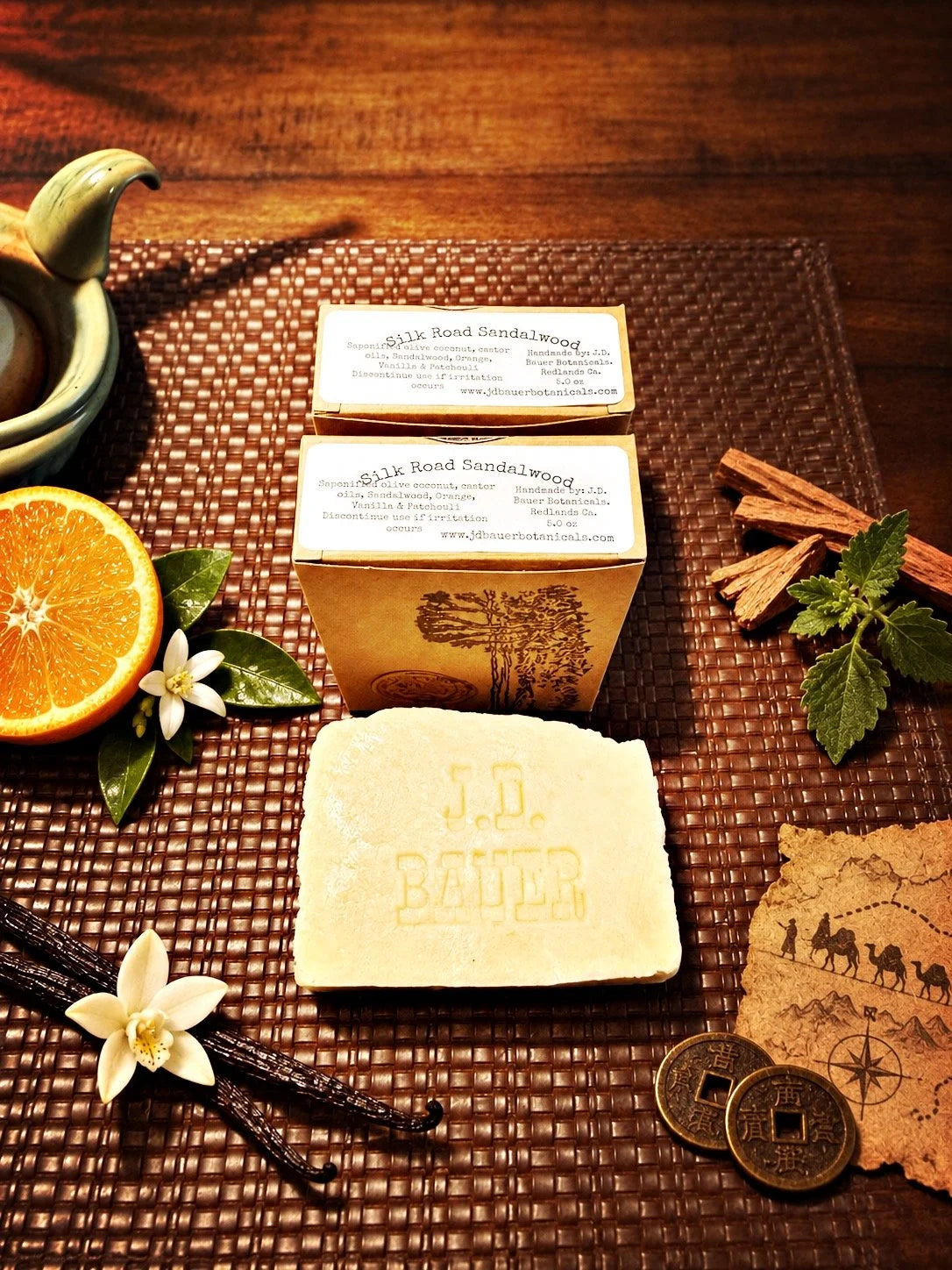 Silk Road sandalwood and vanilla bar soap, view 3