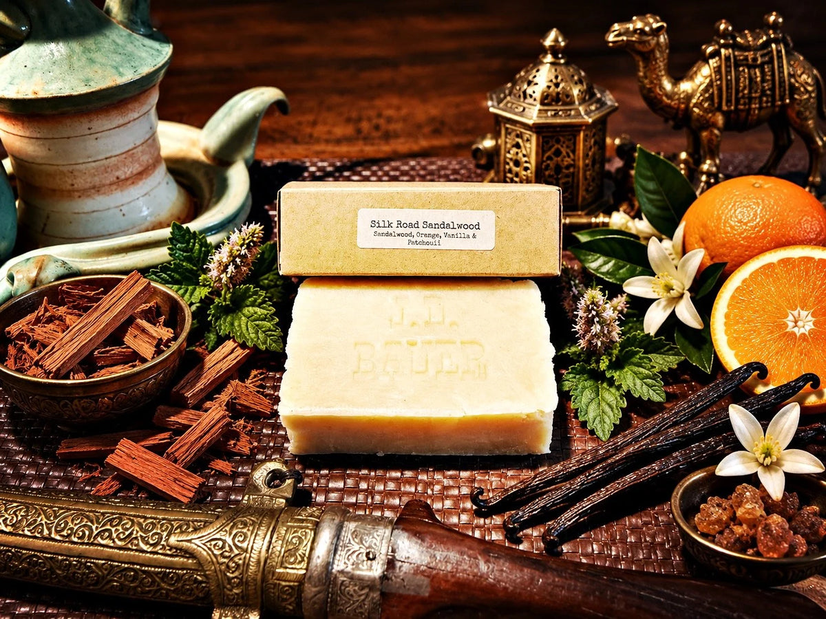 Silk Road sandalwood and vanilla bar soap, view 4