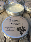 Bauer Power natural deodorant in a jar