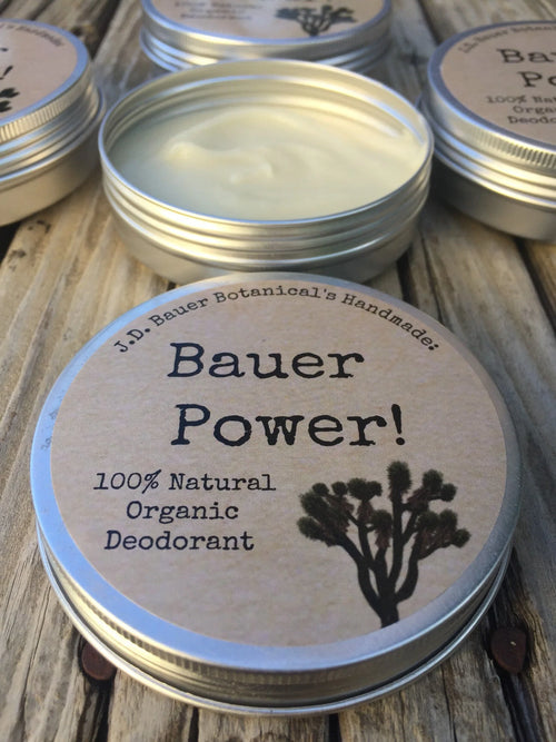 Bauer Power natural deodorant in a jar