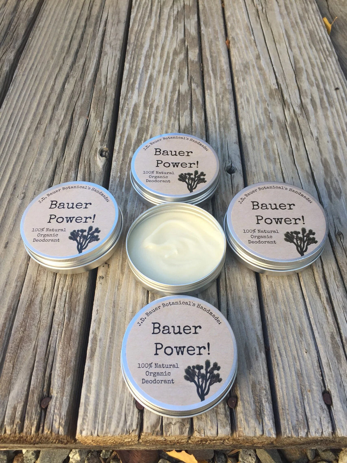 Bauer Power natural deodorant in a jar, view 3